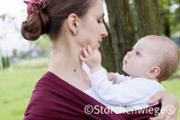Storchenwiege Babytragetuch Leo bordeaux