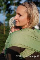 Storchenwiege Babytragetuch Leo gr&uuml;n