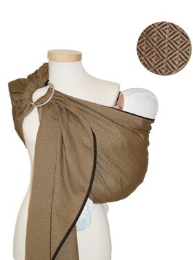 Storchenwiege Ring Sling Leo cafe