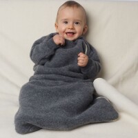 Schlafsack m. Arm Wollfleece beere - 98/104