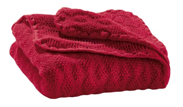 Woll-Babydecke rot 100x80