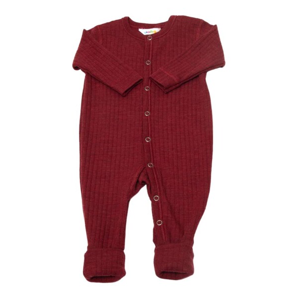 Basic Overall m. Umschlagbund Wolle bordeaux - 80