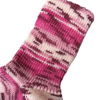 Kindersocke wie handgestrickt pink-rose