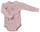 Wickelbody Wolle fein Ripp altrosa - 56/62