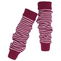 Stulpen/Beinlinge 100% Wolle beere/rosa