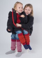 Stulpen/Beinlinge 100% Wolle beere/rosa