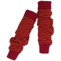 Stulpen/Beinlinge 100% Wolle burgund/cayenne