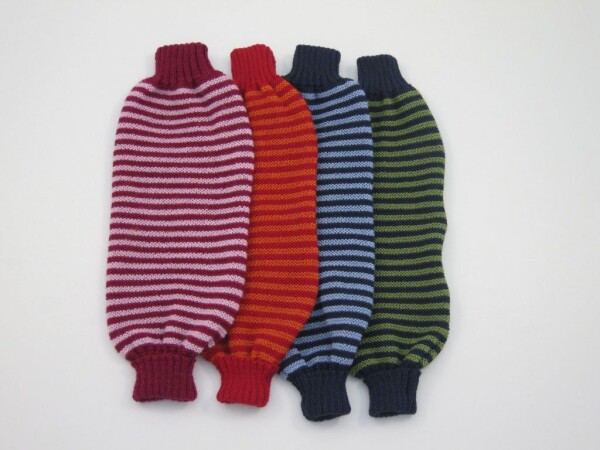 Stulpen/Beinlinge 100% Wolle marine/apfel