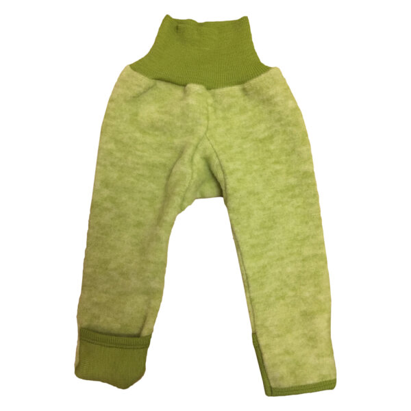 Baby-Hose Wollfleece grün meliert