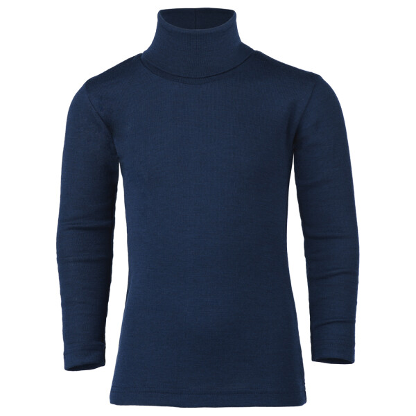 Shirt mit Rollkragen Wolle/Seide marine - 140