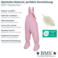 Babybuddy Regenhose mit Fu&szlig; rosa