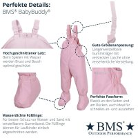 Babybuddy Regenhose mit Fu&szlig; rosa