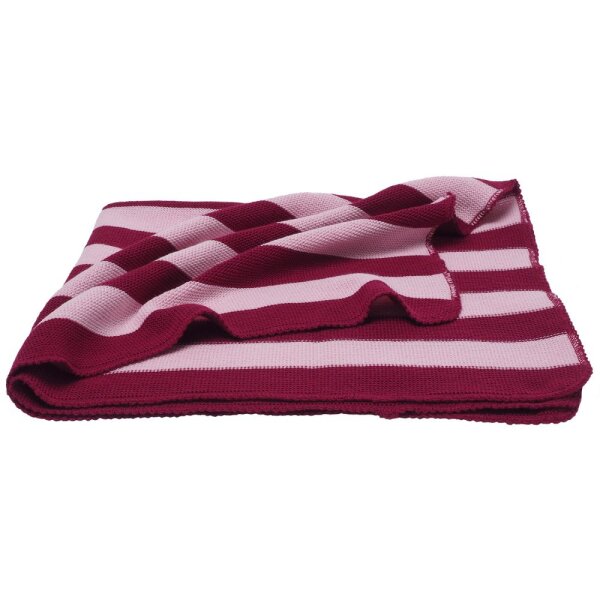 Wickeldecke 80x90cm Wolle beere-rosa