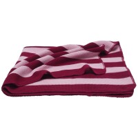 Wickeldecke 80x90cm Wolle beere-rosa