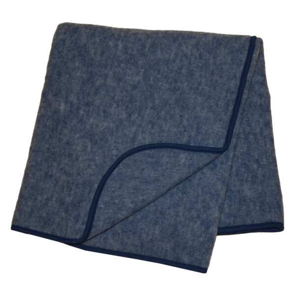 Cosilana Baby-Decke Wollfleece blau meliert 80x100