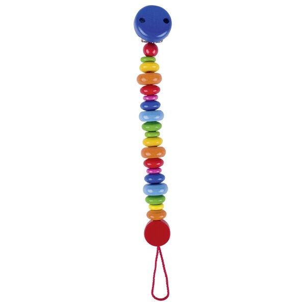 Schnullerkette bunte Linsen blau