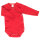 Wickelbody Langarm Wolle/Seide rot