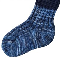 Babysöckchen 75% Wolle blau meliert