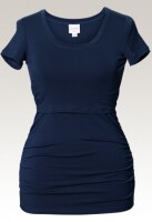 Still-Shirt mit seitlicher Raffung Navy