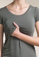 Still-Shirt mit seitlicher Raffung Navy