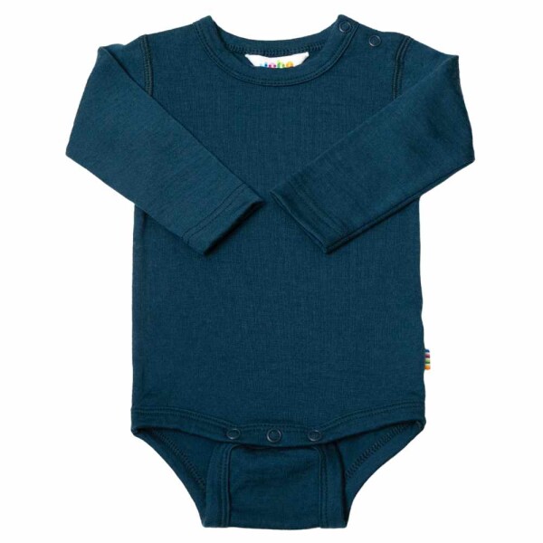 Basic Body langarm Wolle dunkelblau - 80