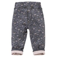 Wendehose Bl&auml;tter schiefergrau - 74/80