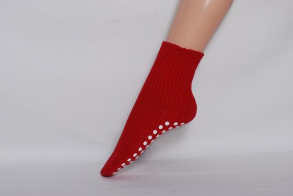 Stoppersocken Baumwolle rot