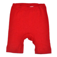 Kinder-Bermuda Wolle/Seide rot