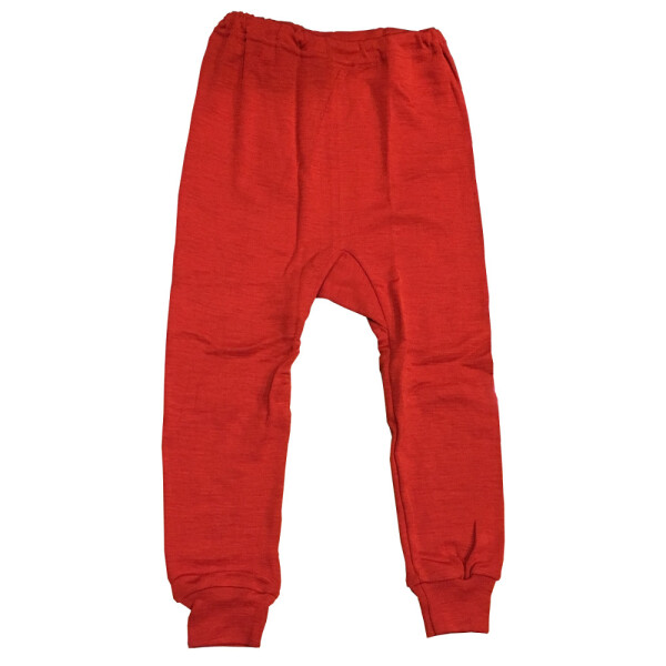 Unterhose lang Wolle/Seide rot
