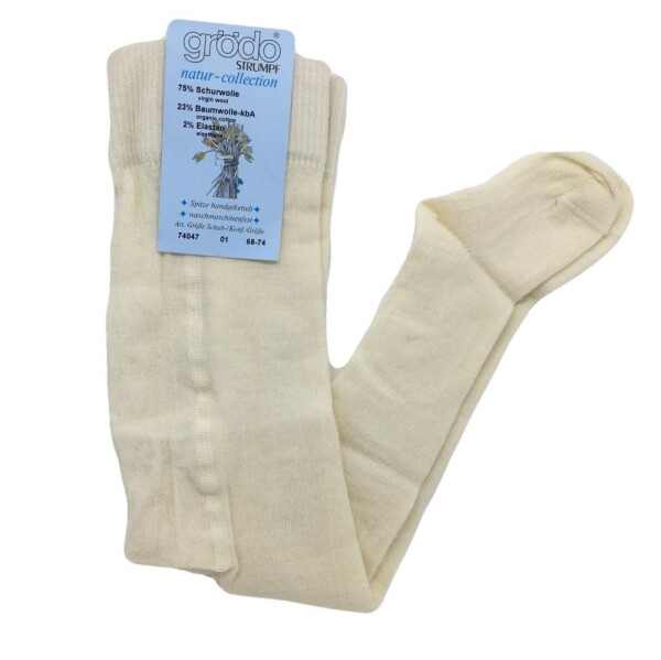 Babystrumpfhose 75% Wolle natur