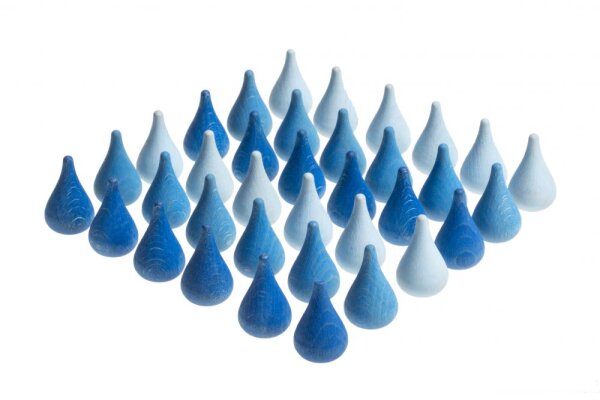 36 Mandala Tropfen blau
