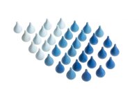 36 Mandala Tropfen blau