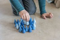 36 Mandala Tropfen blau