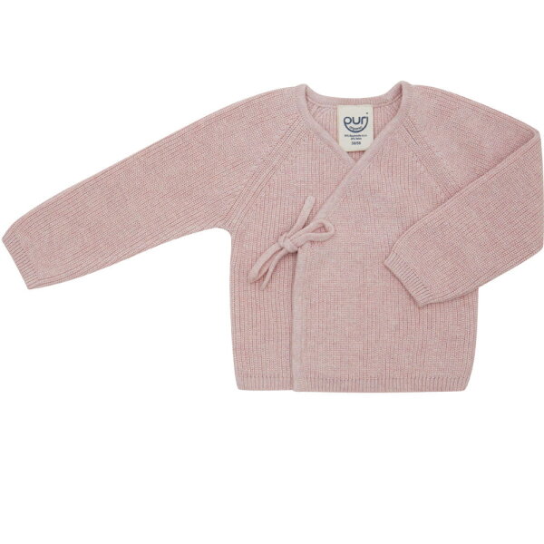 Wickeljacke Strick BW/ Seide rose - 74/80