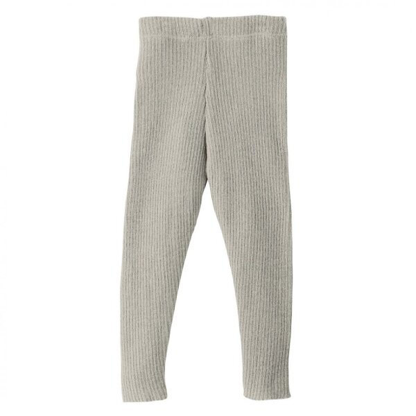 Strick-Legging grau
