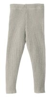 Strick-Legging grau