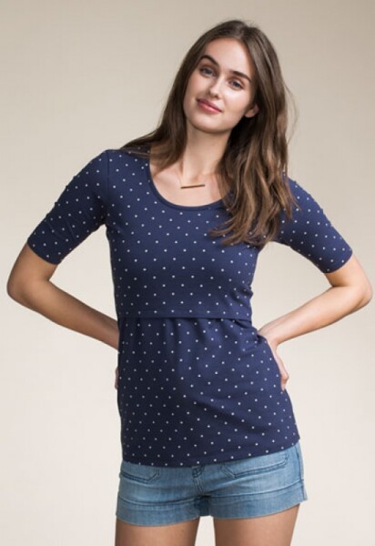 Still-Shirt kurzarm Dot Navy