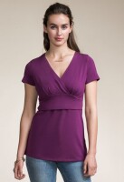Still-Shirt kurzarm Sophia Purple