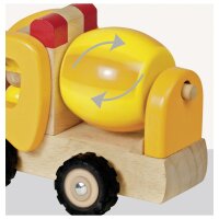 Betonmischer orange-gelb