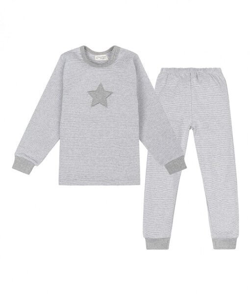 Peter Pan Pyjama grau gestreift