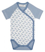 Ygon Wickelbody kurzarm Zebra blau