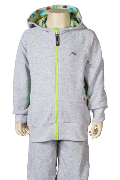 Kapuzenjacke Drops grau