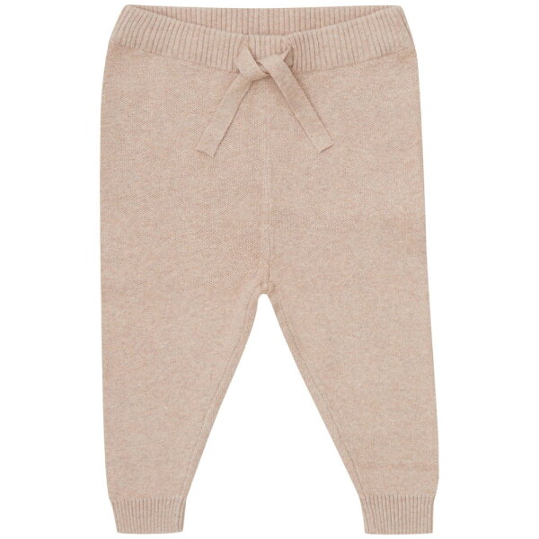 Hose Strick Jogging BW/ Leinen sand - 62/68