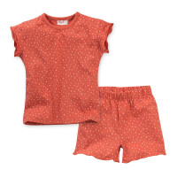 Sommer-Pyjama Sprenkel terrakotta - 128