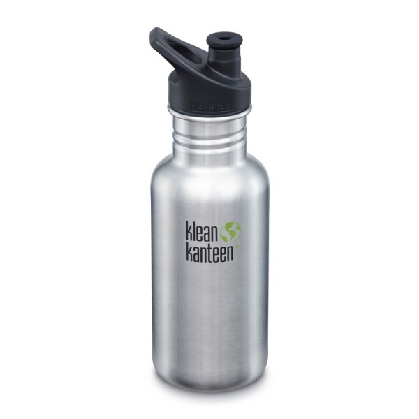 Trinkflasche Edelstahl m. Sport Cap Brushed Stainless 532 ml