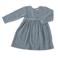 Kleid Velour powder blue - 68/74