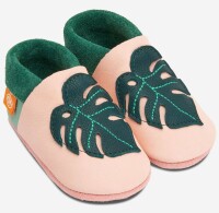 Leder-Hausschuhe Monstera Mona rosa - 30/31
