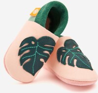 Leder-Hausschuhe Monstera Mona rosa - 30/31