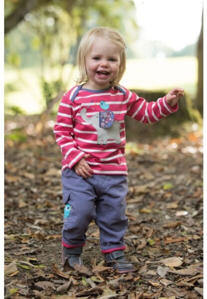Bobby Langarmshirt Elefant Himbeere