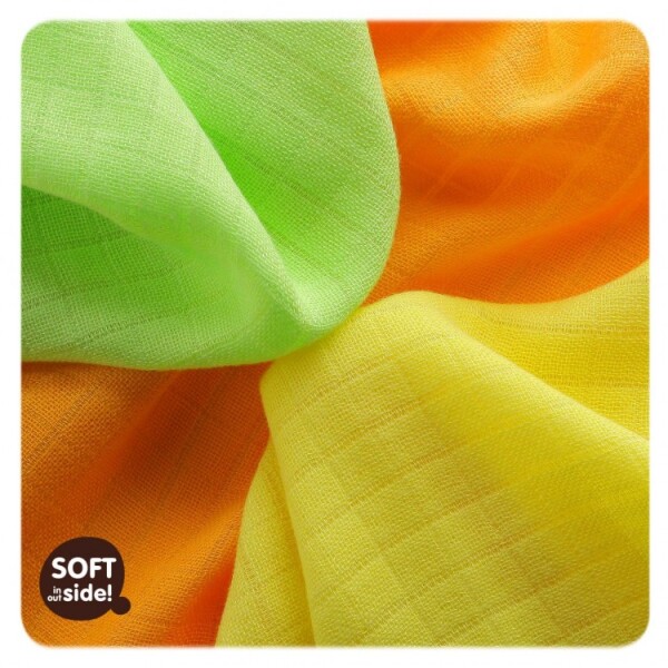 Mull-Waschlappen Bambus/BW 30x30cm colour mix 9er Pack